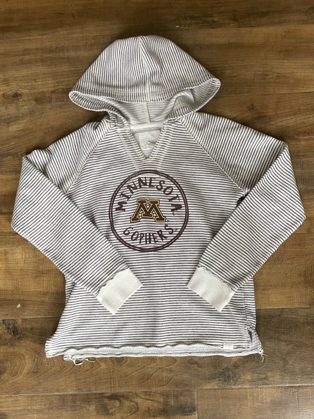 Minnesota Gophers‎ Cropped Hoodie Womens Medium Striped Blue 84